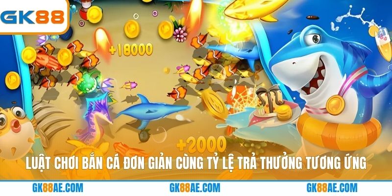 Luật chơi bắn cá đơn giản cùng tỷ lệ trả thưởng tương ứng